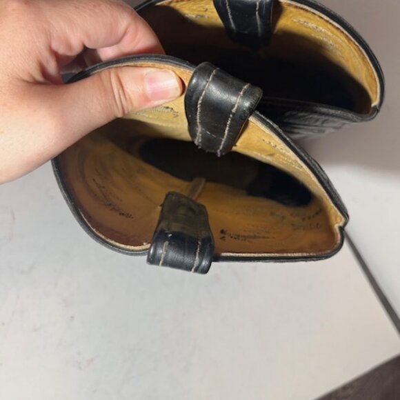 Women's Tony Llama Exotic Lizard Leather Black Cowboy Boots Sz 9.5D - Picture 3 of 11